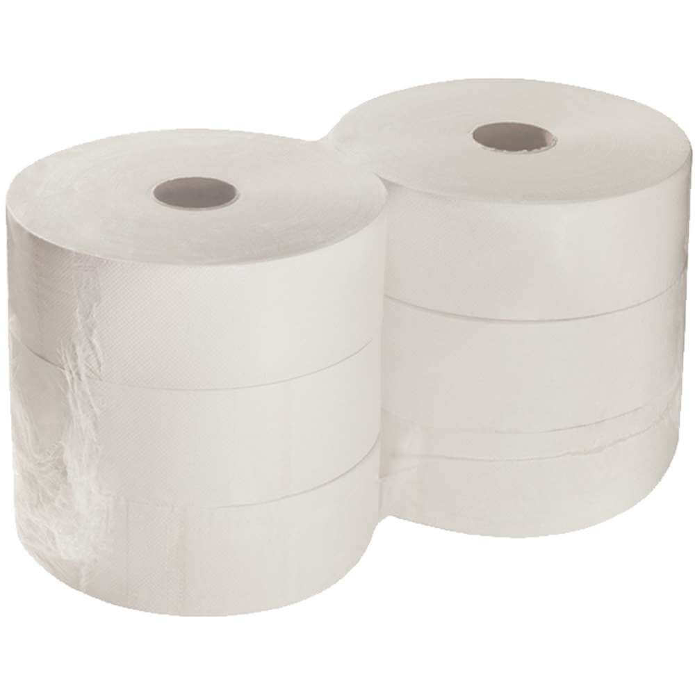 Jumbo-Toilettenpapier, 2-lagig, Recycling, 380m, 6 Rollen