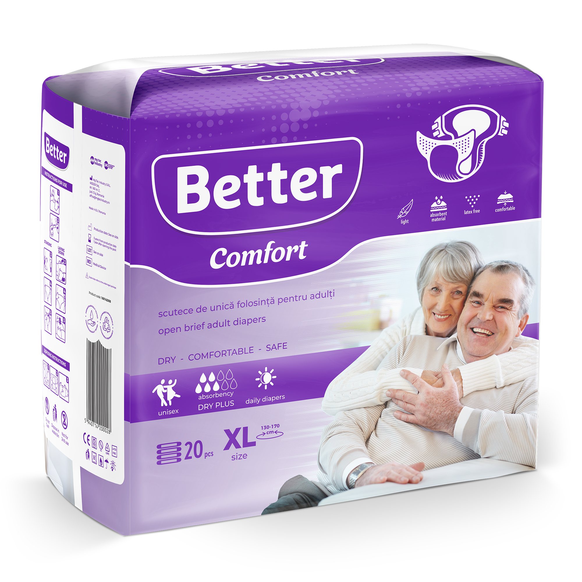 Better Comfort Inkontinenzwindeln M-XL