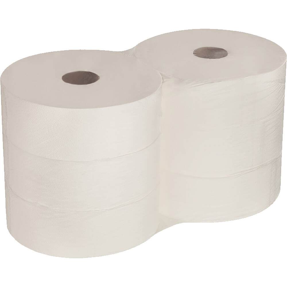 Jumbo-Toilettenpapier, 2-lagig, Zellstoff, 170m, 12 Rollen