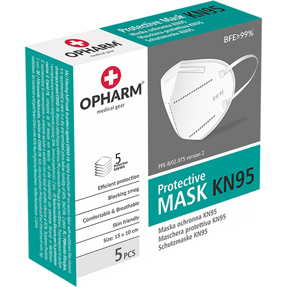 Atemschutzmasken, KN95, CE-Zertifikat, 5 Stück