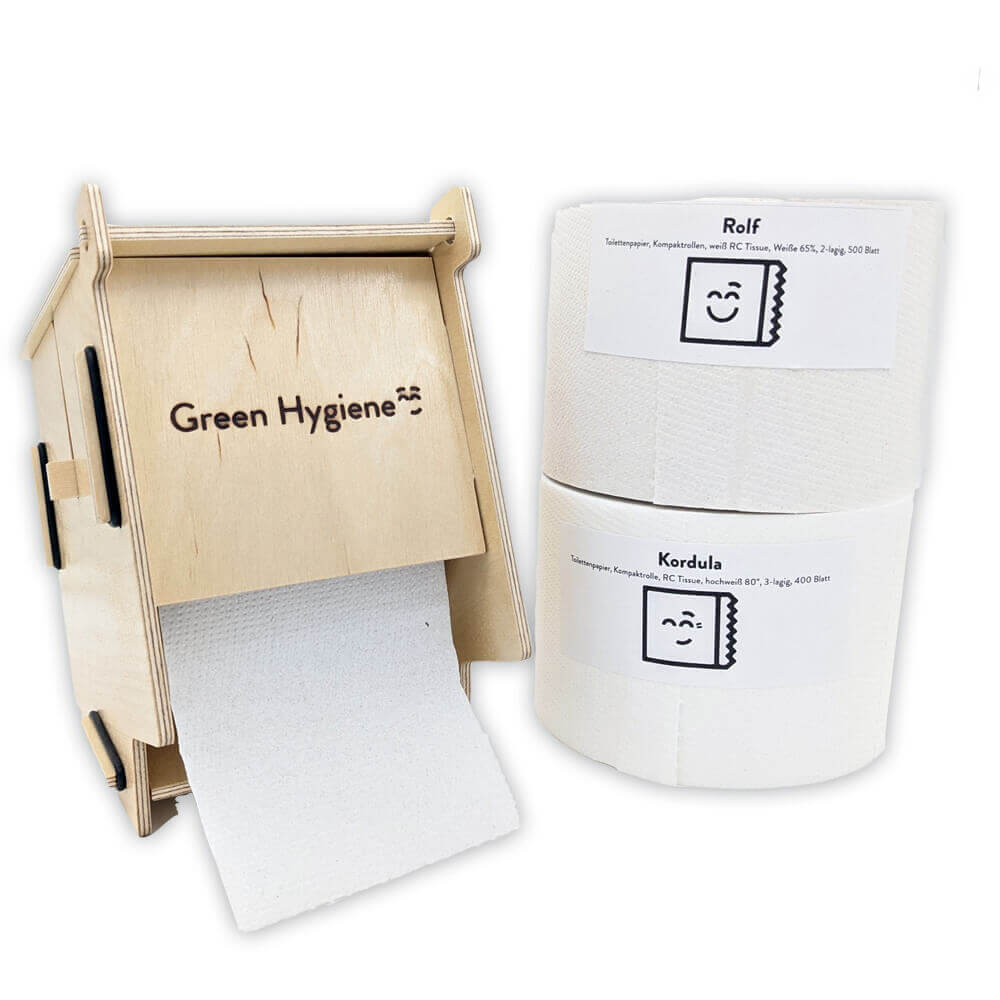 Green Hygiene KLOHAUS, Toilettenpapierspender aus Holz
