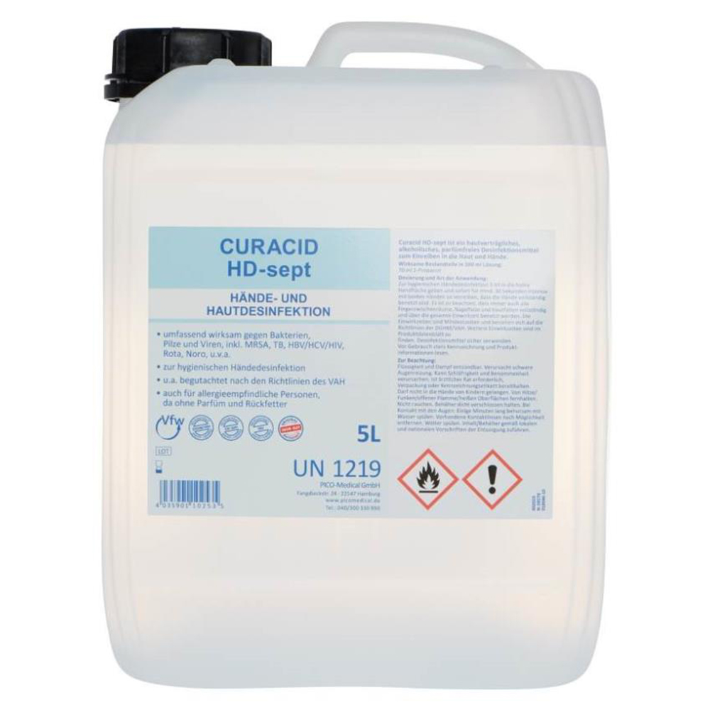 Curacid HD-sept Hände- und Hautdesinfektionsmittel, 1 x 5 Liter