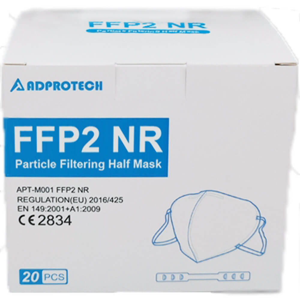 FFP2-Atemschutzmasken, CE-Zertifikat, 20 Stück, einzeln verpackt