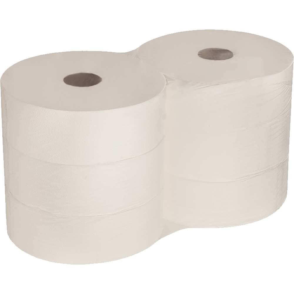 Jumbo-Toilettenpapier, 2-lagig, Zellstoff, 350m, 6 Rollen